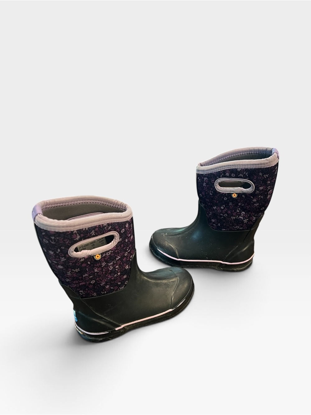 Bogs Kids Waterproof Snow Boots - Purple Floral